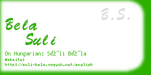 bela suli business card